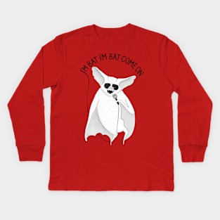 Bat | Animal Karaoke collection | Red Kids Long Sleeve T-Shirt